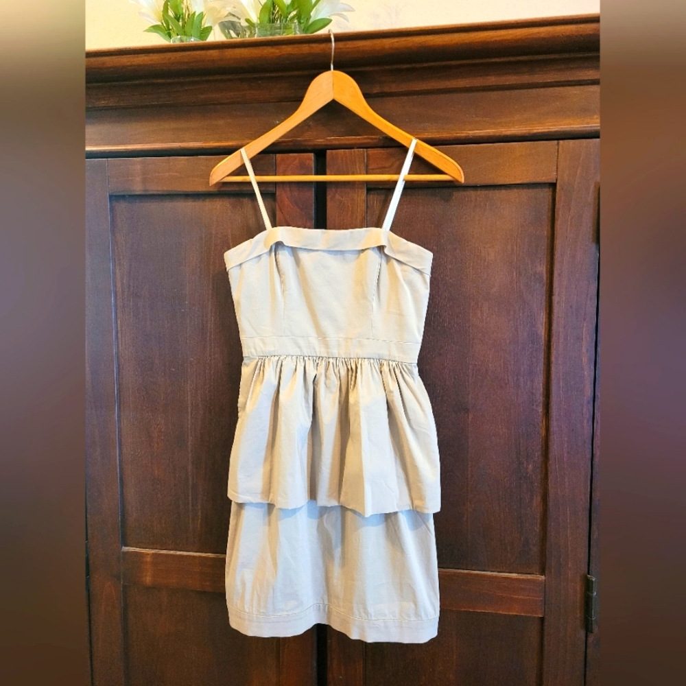 BCBG MAXazria Huxley Peplum Strapless Dress